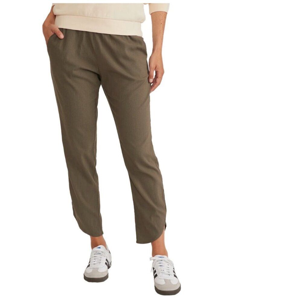Marine Layer Women's Tencel Allison Pant in Dusty Olive Size Medium - Picture 3 of 11